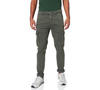 Replay Men's Cargo Pants Jaan Slim-Fit Hyperflex Hypercargo Color with Stretch, Green (Military Green 030), 28W / 30L