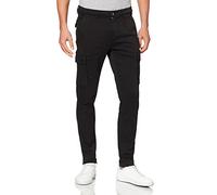 Replay Men's Cargo Pants Jaan Slim-Fit Hyperflex with Stretch, Black (Black 040), 32W / 32L