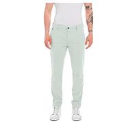 Replay Men's Chino Benni Regular-Fit with Stretch, Pale Green 902 (Green), 32W / 34L
