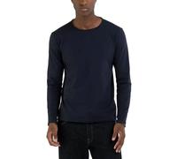 Replay Men's Cotton Long Sleeve Shirt, 067 Night Blue, XXL