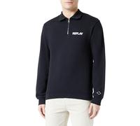 REPLAY Men's Cotton Sweatshirt, Black 098 (Black), M
