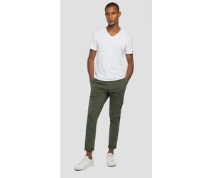 REPLAY MEN'S DECONSTRUCTED V NECK T-SHIRT TEE IN WHITE BNWT
