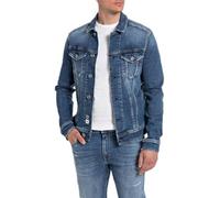 Replay Men's Denim Jacket Made of Aged Denim, Blue (Medium Blue 009), S