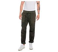 Replay Men's Drawstring Trousers, Military Camouflage 010 (Green), 33W / 32L