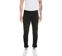 Replay Men's Grover Straight-Fit Hyperflex Forever Dark Jeans with Stretch, Black (Black 098), 31W / 30L
