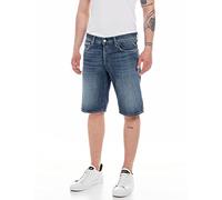 Replay Men's Jeans Shorts Grover Straight-Fit, Dark Blue 007 (Blue), 30W