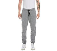 Replay Men's Jogging Pants with Drawstring, Medium Melange Grey M14 (Grey), M