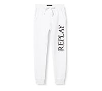 Replay Men's Jogging Pants with Drawstring, Optical White 001 (White), XS