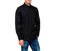 Replay men's long-sleeved shirt with stretch, black (Black 098), M