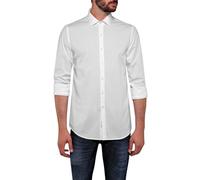 Replay men's long-sleeved shirt with stretch, white (Optical White 001), M