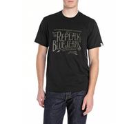 Replay Men's M3042 T-Shirt, 098 Black, L