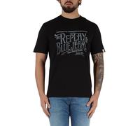 Replay Men's M3042 T-Shirt, 098 Black, M