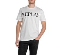 Replay Men's M3099 T-Shirt, 011 Natural White, M