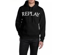Replay Men's M3104 Hooded Sweatshirt, 098 Black, M