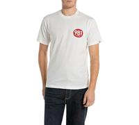 Replay Men's M3201 T-Shirt, 011 Natural White, L
