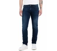 Replay Men's M914 Anbass Stretch, Slim Tapered, Dark Indigo Denim, Jeans, New