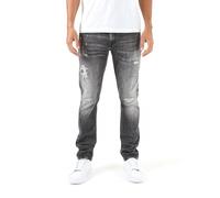 REPLAY Mens Mickym Aged Jeans In Grey Mens Clothing Size: W36-L32, Colour: Grey Suede