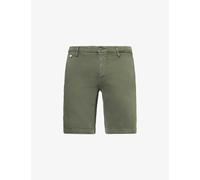 Replay Mens Military Green Benni Mid-rise Straight-leg Stretch-denim Shorts 34