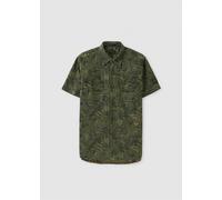 REPLAY Mens No Thema Shirt In Khaki Mens Clothing Size: M, Colour: Green Fabric
