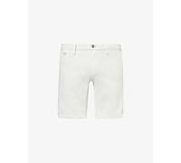Replay Mens Pearl Grey Benni Mid-rise Straight-leg Stretch-denim Shorts 32
