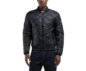 Replay Men's Quilted Bomber Jacket, 098 Black, L