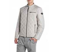 Replay men's quilted jacket, transitional jacket without hood, ivory (sand 993), XS