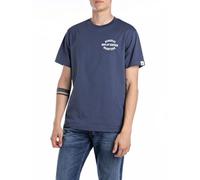 Replay Men's Regular Fit Cotton T-Shirt, 282 Medium Blue, L