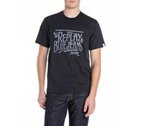 Replay Men's Regular Fit Cotton T-Shirt, 970 Night Blue, S