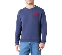 Replay Men's Regular Fit Sweatshirt Red Attitude Collection, 282 Medium Blue, XXXL