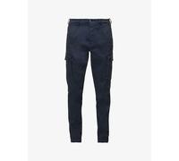 Replay Mens Replay Jaan Hypercargo Tapered-Leg Stretch-Cotton Blend Trousers Blue 38/32