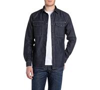 Replay Men's M4124 Shirt, 007 Dark Blue, M