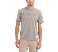 REPLAY Men's Short Sleeve Cotton T-Shirt, Military Grey 705 (Grey), XL