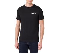 Replay Men's Short-Sleeved Crew Neck T-Shirt, Black 098 (Black), XXL