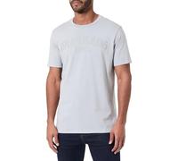 Replay Men's Short-Sleeved T-Shirt with Branding, Ice Grey 111 (Grey), XL