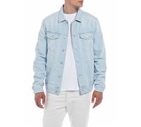 Replay Men's Stretch Denim Jacket, Superlight Blue 011 (Blue), XS