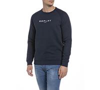 REPLAY Adult M6139L.000.21842 Sweatshirt, Blue 085, M
