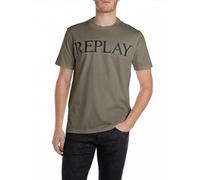 Replay Men's T-Shirt, 759 Mud Green, XL