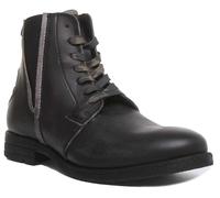 Replay Newkirk Mens Lace Up Leather Ankle Boots In Stone UK Size 6 - 12