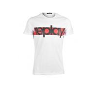 Replay "Not Ordinary People" Logo T-Shirt, White - Medium