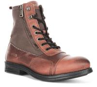 Replay Pack Biker Lace Up Combat Leather Mens Boot In Brown UK 7 - 12