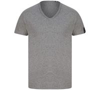 REPLAY RAW CUT V-NECK COTTON T-SHIRT