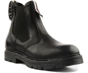Replay Reserve Chelsea Leather Chunky Outsole Mens Boot In Black UK 7 - 12