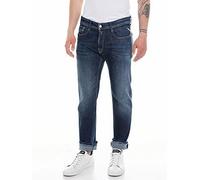 Replay Rocco Comfort Straight Fit Jeans - Blue, Blue, Size 32, Inside Leg Short, Men Blue