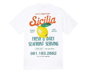 Replay Sicilia Lemon Vintage T-Shirt - White - Small