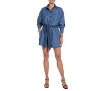 Replay W1079 .000.252 17a Long Sleeve Romper Blue XS Woman