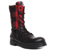 Replay Welkom Side Zip With Studd Lace Up Bt In Black Red Size UK 3 - 8
