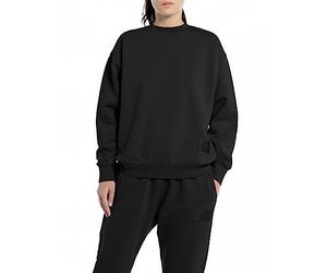 REPLAY women's cotton sweatshirt Second Life Collection, Black 098 (Black), S