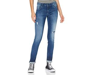 REPLAY Women's FAABY Jeans, 009 Medium Blue, 28W / 28L