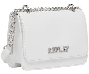 Replay women's handbag made of faux leather, white (Optical White 001), one size