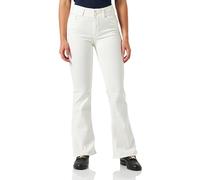 REPLAY Women's Jeans Flared Trousers New Luz Flare with Power Stretch, Natural White 100 (White), 24W / 32L